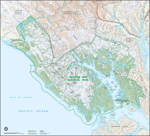 Glacier Bay National Park & Preserve, Alaska Map