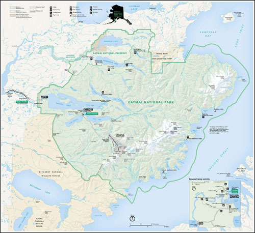 Katmai National Park & Preserve, Alaska Map