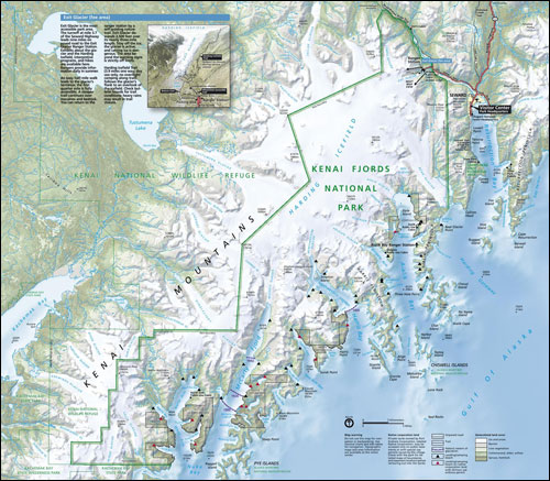 Kenai Fjords National Park, Alaska Map