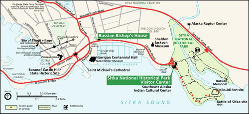 Sitka National Historical Park, Alaska Map