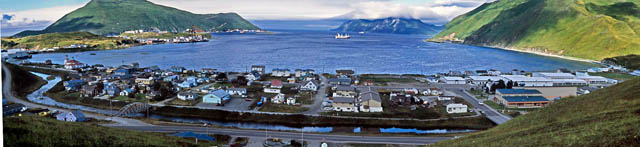 Panorama of Dutch Harbor, Alaska